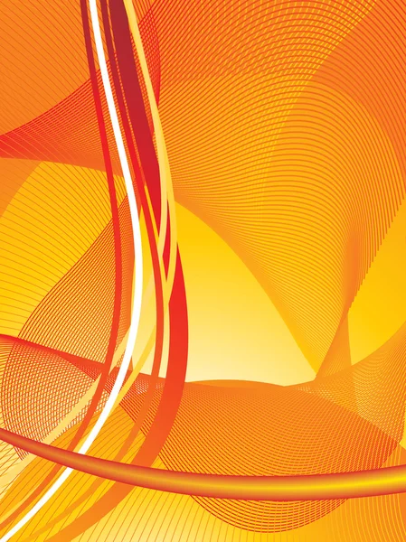 Diseño de líneas naranja abstracto — Vector de stock