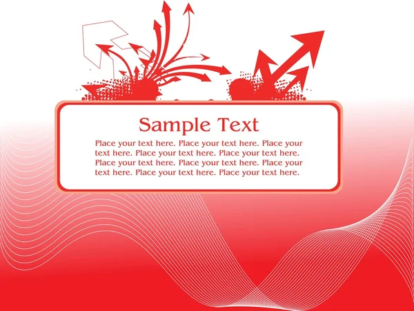 Résumé rouge fond flèche-tête — Image vectorielle