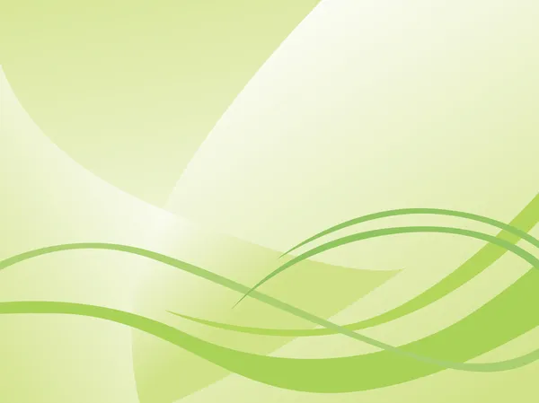 緑色の背景で抽象的な波 — ストックベクタ