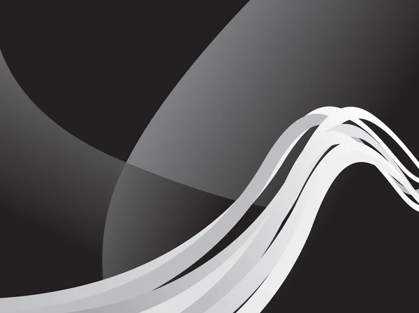 Abstrakt vågor på svart bakgrund — Stock vektor