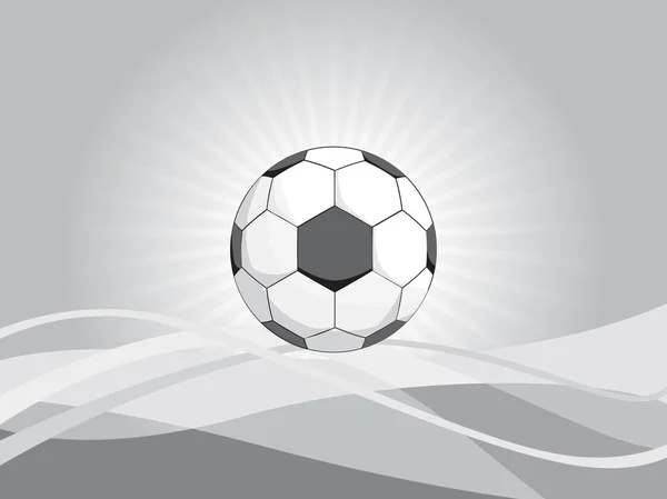Welliger Hintergrund mit Fußball — Stockvektor