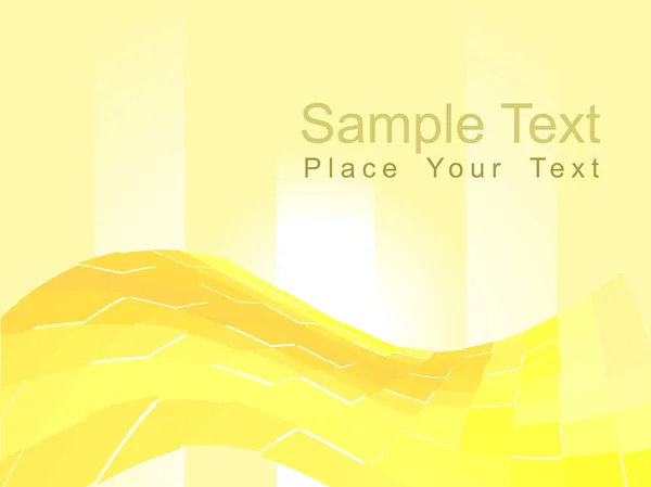 Composition abstraite des ondes jaunes — Image vectorielle