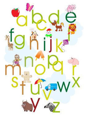 Alphabet concept background clipart