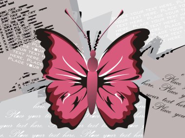 Background with butterfly clipart