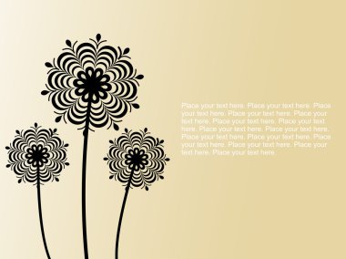 Background with black flower clipart