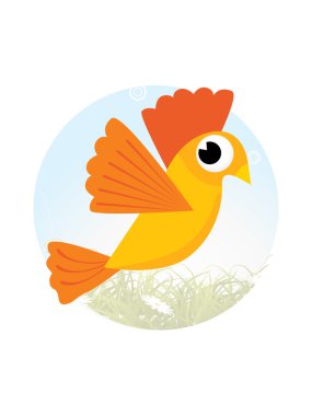 Comic bird illustration clipart