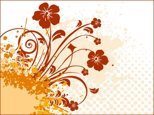 Grunge au design floral — Image vectorielle