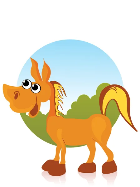 Smilling donkey with big ears — Stock Vector