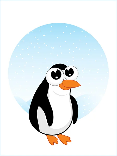 Pinguim pequeno bonito — Vetor de Stock