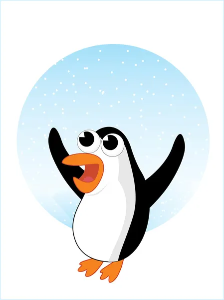 Penguin with background — Stock Vector