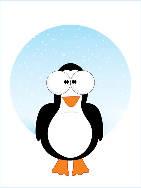 Comic penguin illustration — Stock Vector