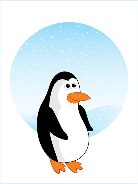 Isolatd penguin with background — Stock Vector