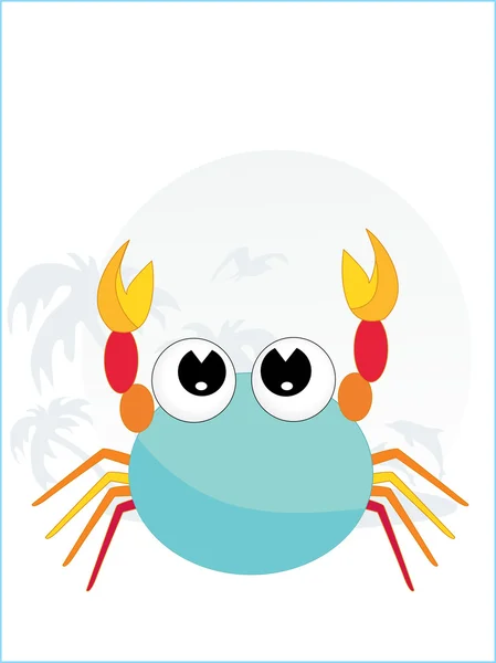 Lindo cangrejo ilustración — Archivo Imágenes Vectoriales