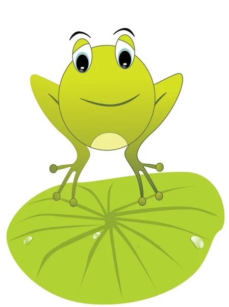 Cartoon frog illusytration — Stock Vector