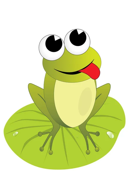 Sitting frog illustration — Stok Vektör