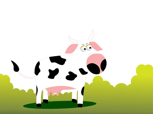 Lindo vector de vaca ilustración — Vector de stock