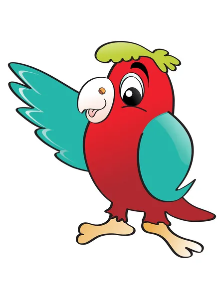 Векторный иллюстрационный попугай — стоковый вектор