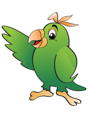 Vector isolated parrot clipart