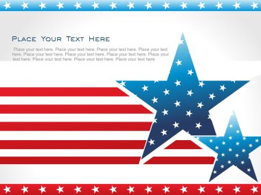 Set of stars with us background clipart