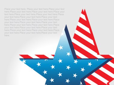 Us background with set of star clipart