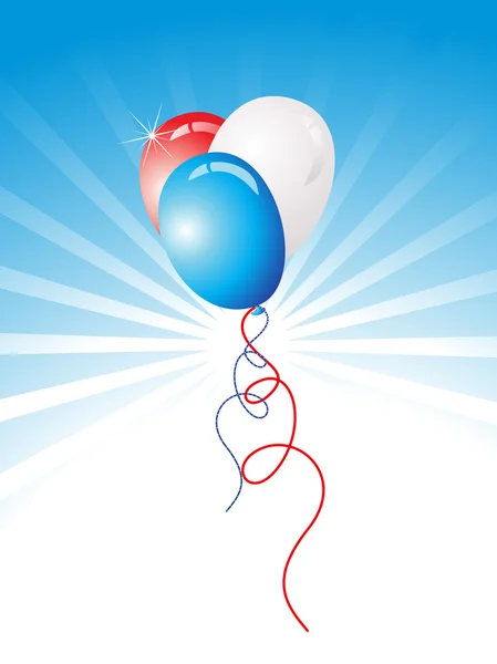 Schöne Vektorkarte mit Luftballons — Stockvektor