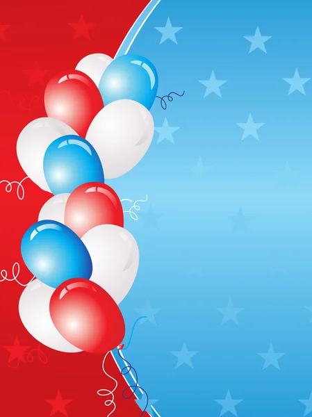 Nás den nezávislosti kartu s balónem — Stockový vektor