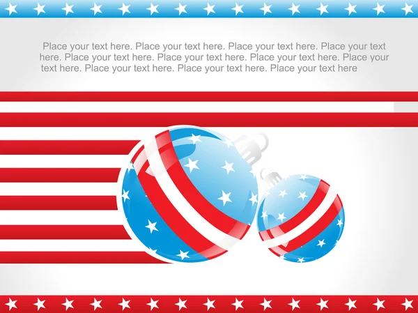 Us background with decorated ball — Stockový vektor
