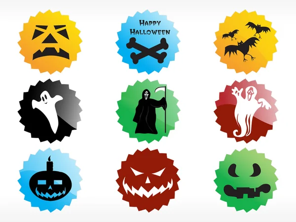 Abstract Halloween sticker series set1 — стоковый вектор
