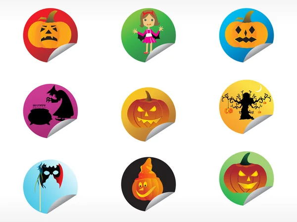 Abstract Halloween sticker series set14 — стоковый вектор