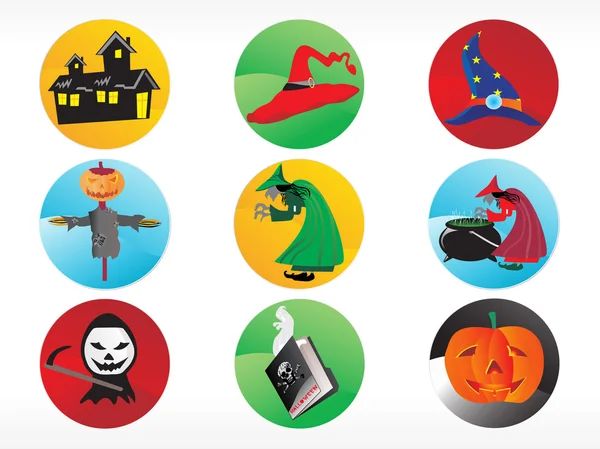 Série adesiva abstrato halloween set10 —  Vetores de Stock