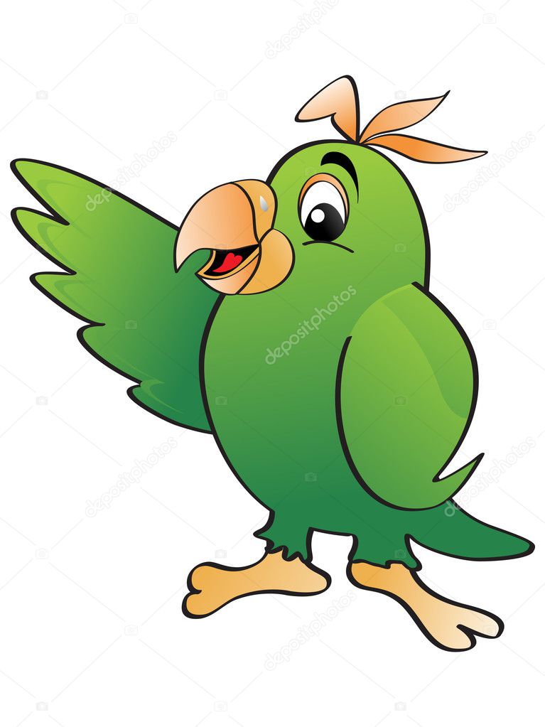 Vector isolated parrot