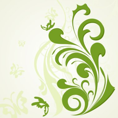 Abstract background with green artwork clipart