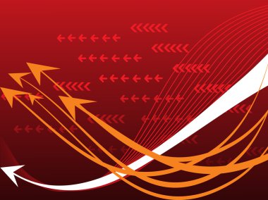 Abstract arrow and wave background clipart