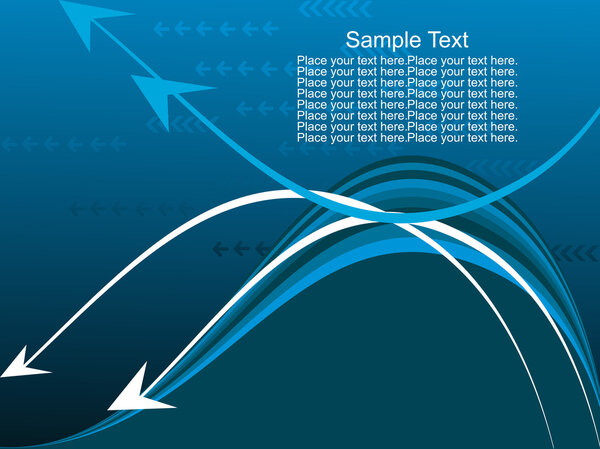 Arrow background with sample text