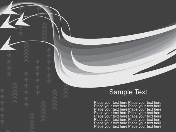 Gris flèche fond exemple de texte — Image vectorielle