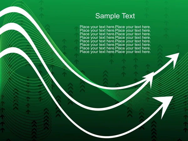 抽象的绿色箭头和波背景 — 图库矢量图片