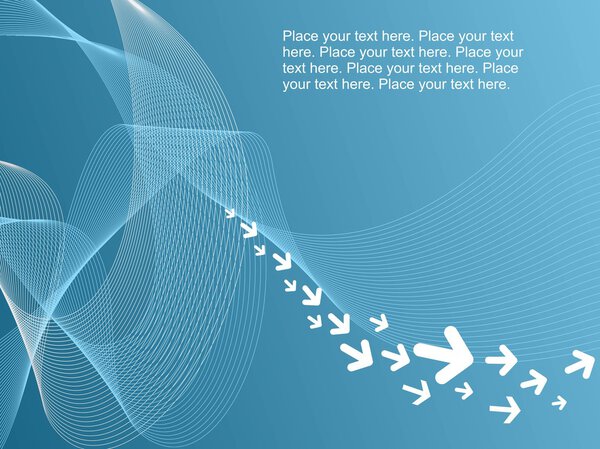 Blue waves with arrowhead