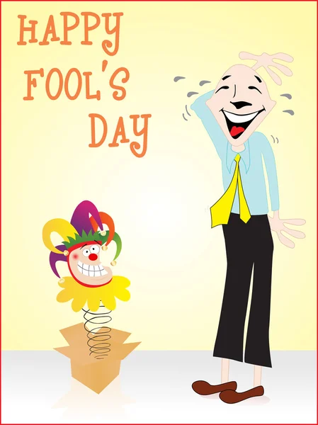 Happy fools day gretting card — Stock Vector