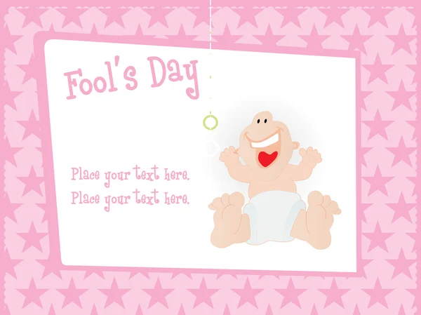 Fools day gretting card — Stock Vector