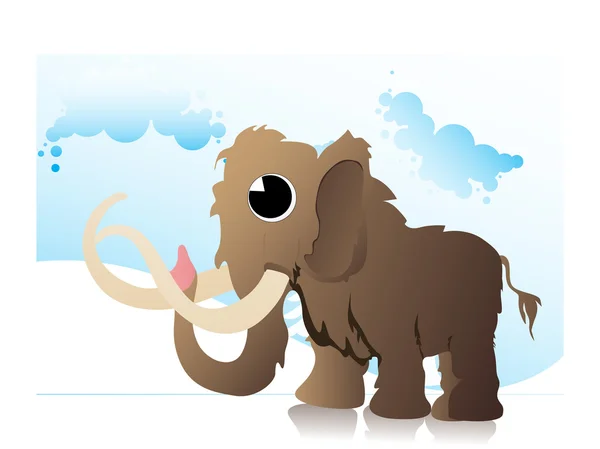 Achtergrond met grote olifant — Stockvector