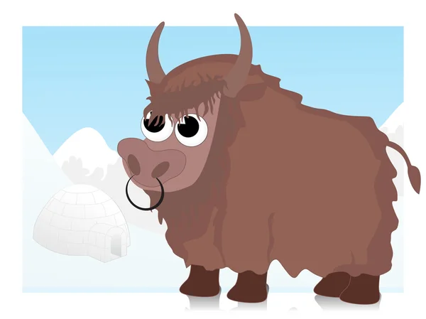 Vektor kreslené býk — Stockový vektor