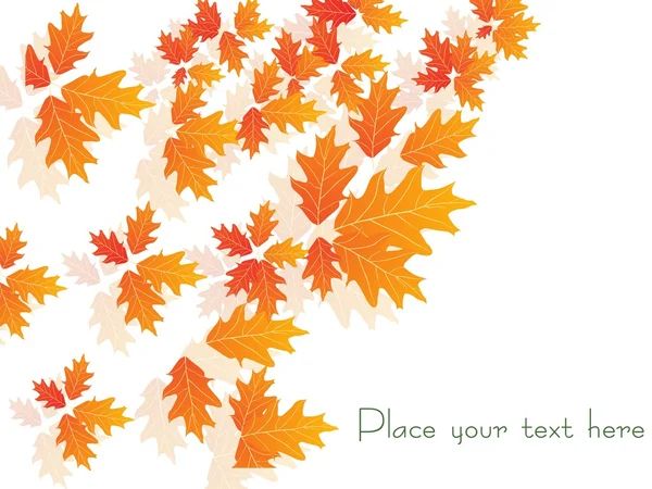 秋天的叶子壁纸 — 图库矢量图片