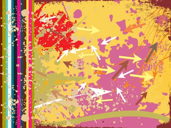 Grunge colorido con punta de flecha — Archivo Imágenes Vectoriales