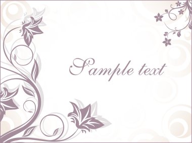 Background with floral element clipart