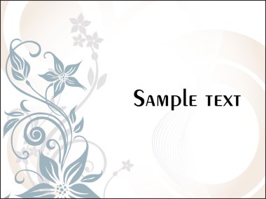 Background with floral elements clipart