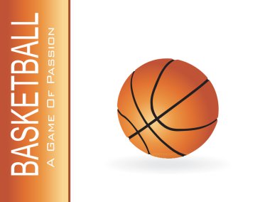 Basketball isolated on white clipart