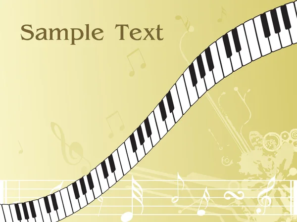 Grungy bakgrund med piano — Stock vektor