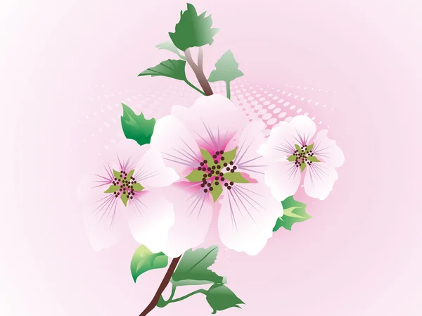 Фон с цветочными обоями — стоковый вектор