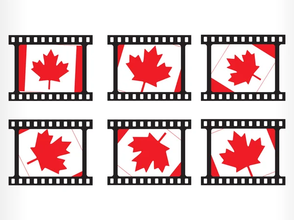 Illustration of canada flag stamp — Stock Vector