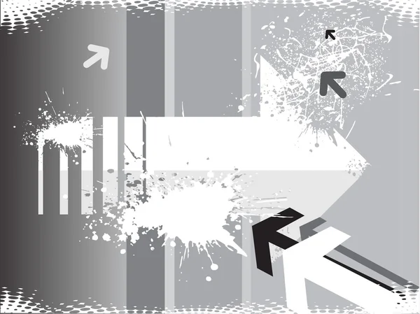 Bannière du thème Grunge et flèches — Image vectorielle